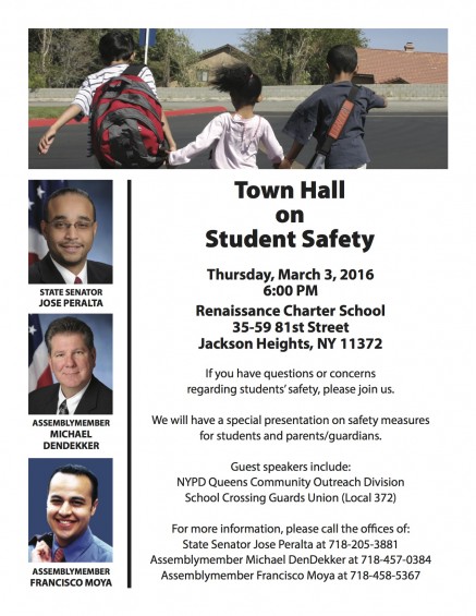 Peralta Town Hall on Student Safety Flyer 2.22.2016