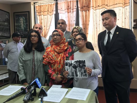 Samiha, Ferdousha, Simran holding a picture with Balbu (QP)